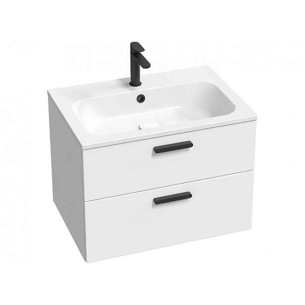 Koupelnová skříňka pod umyvadlo Ravak Chrome II 70x50x49 cm bílá lesk X000001745