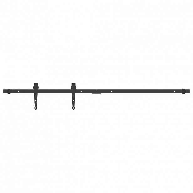 vidaXL Kování pro posuvné dveře skříně černé 122 cm uhlíková ocel