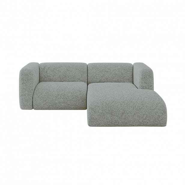 ALTDECOR ROHOVÁ SEDAČKA S PRAVOU OTOMANOU MIRA-L1 227x179x89 Zelená Velur