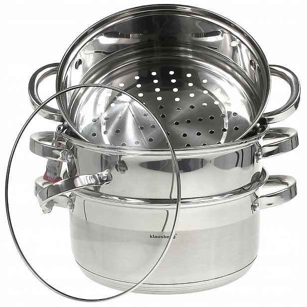 Hrnec na Vaření V Páře Parní hrnec 5 litrů 24 cm Klausberg Indukce a plyn