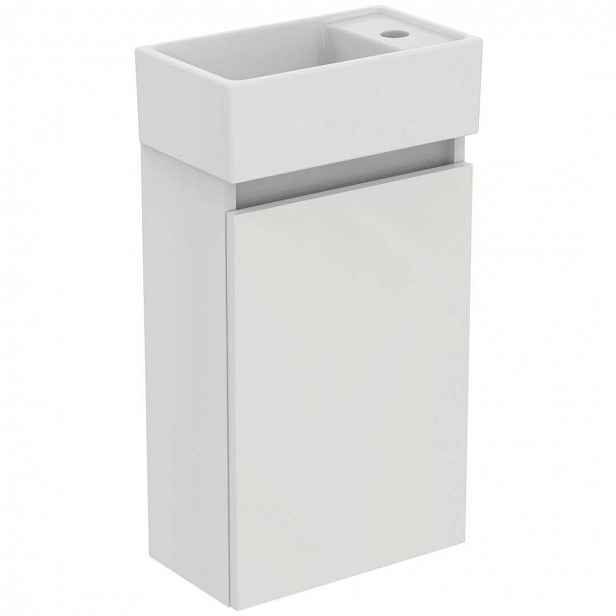 Ideal Standard Eurovit+ - Skříňka s umývátkem, 55x35x20 cm, 1 dvířka, lesklá bílá R0569WG