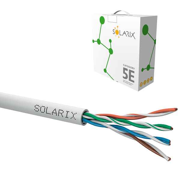 Kabel instalační Solarix CAT5e UTP nestíněný PVC 100 m
