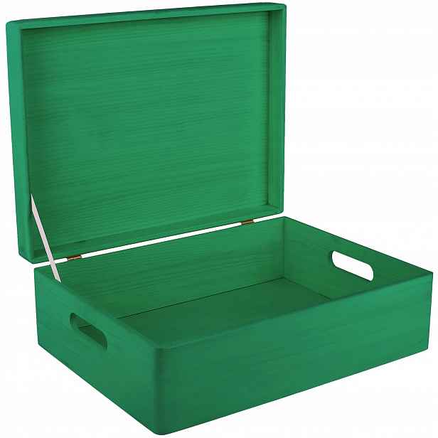 Krabička s držadly a víkem jako dárek pro hračky 40x30x14
