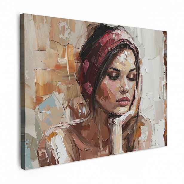 MuchoWow OBRAZ NA PLÁTNĚ Žena - vzhled malby - portrét - moderní 40x30 cm