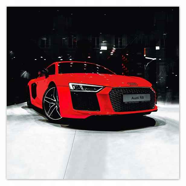 Plakáty 140x140 Červené Audi Audica R8