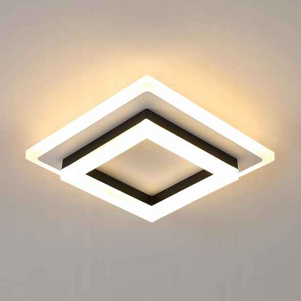 Stropní svítidlo Led čtvercové černé moderní 24W 3000K 2350lm