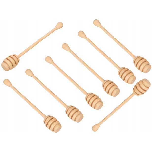 Dřevěný Naběrač Na Med 18 CM Lžíce Na Med 100 Kusů