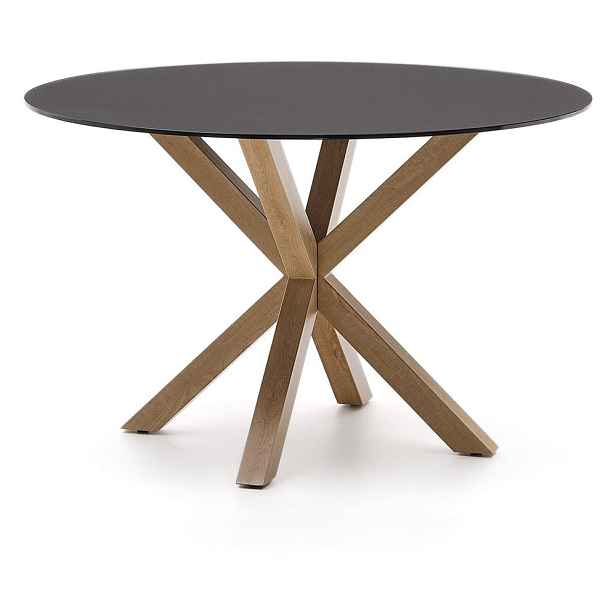 Kulatý jídelní stůl se skleněnou deskou ø 120 cm Argo – Kave Home