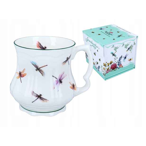 Porcelánový hrnek babičky carmani s vážkami jako dárek