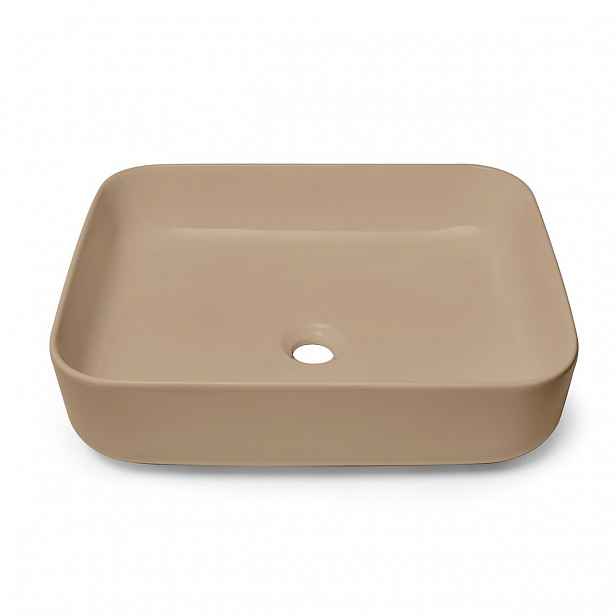 Umyvadlo na desku Swiss Aqua Technologies Infinitio 50x39 cm hnědá mat bez přepadu SATINF5039LBRM