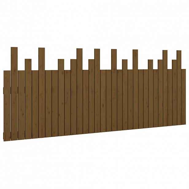 vidaXL Nástěnné čelo postele medově hnědé 204x3x80 cm masivní borovice