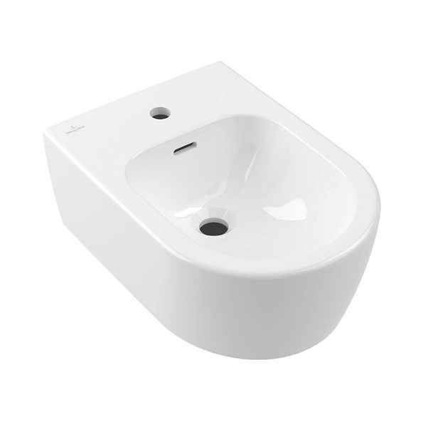 Villeroy & Boch Skyla - Závěsný bidet, s přepadem, otvor pro baterii, alpská bílá 44820001