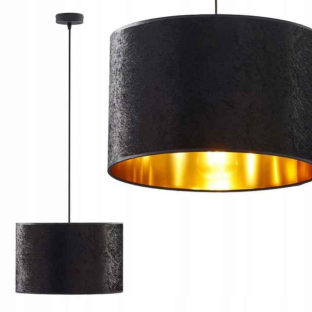 Závěsná Stropní Svítidlo Stropní Svítidlo Tercino Černý Kov Látka Tk Lighting