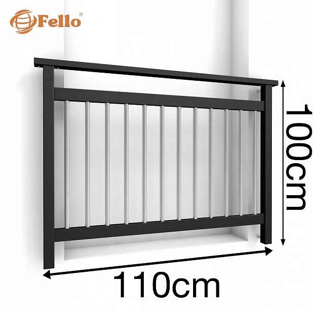 Modern Francouzský balkon 110 cm Balustrada Ral