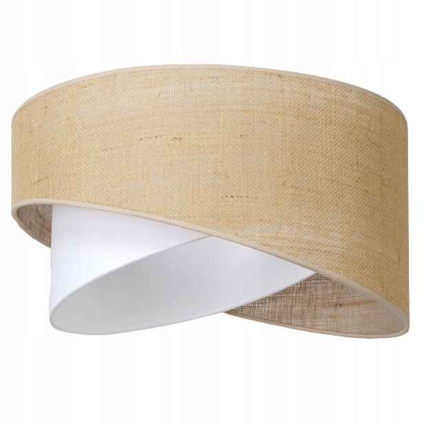 Boho Stínidlo Pro Lampy Dvojité Jutové Sklo 45 CM