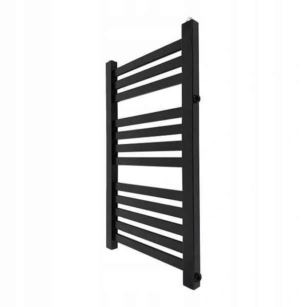 Koupelnový Radiátor 80x40 Černý Boční Přípojka 50 cm Polský Výrobce
