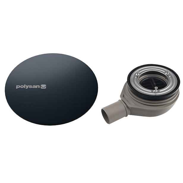 Polysan MIRAI vaničkový sifon, průměr 90mm, DN40, krytka gun metal