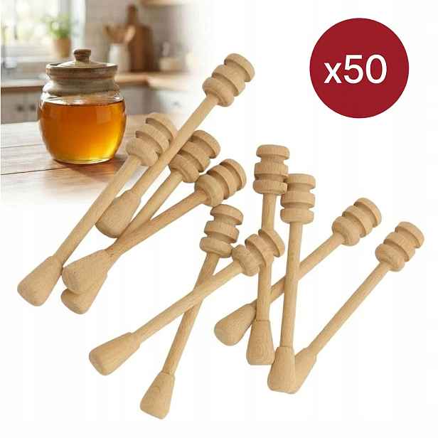Set dřevěných Lžiček Na Med CC10 lžíce na med 50 kusů