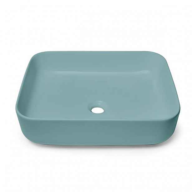 Umyvadlo na desku Swiss Aqua Technologies Infinitio 50x39 cm zelená mat bez přepadu SATINF5039LGEM