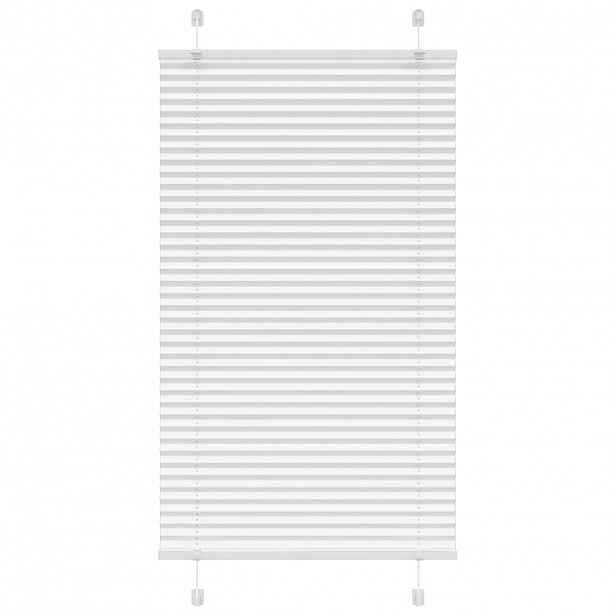 vidaXL Plisovaná roleta bílá 75x150 cm Šířka látky 74,4 cm Polyester
