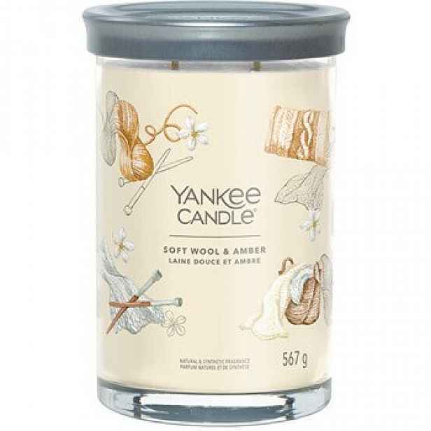 Yankee Candle Vonná svíčka Soft Wool & Amber Signature Tumbler (měkká vlna a