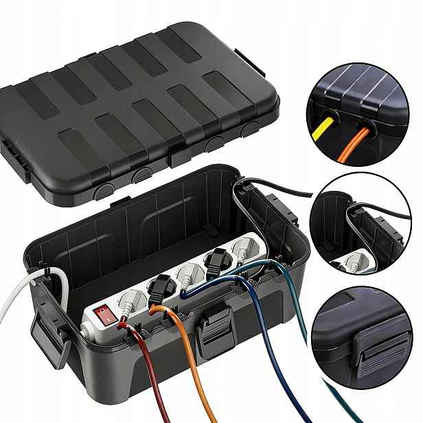 Elektrická skříňka, vodotěsné pouzdro na zásuvky, prodlužovací kabel IP54