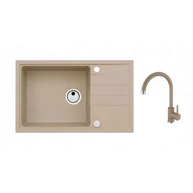 Alveus - Set dřezu Intermezzo 130 a baterie Kati, beige SETA25864