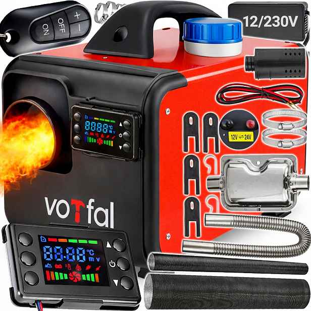 Benzínový Olejový Ohřívač Nezávislé Topení Webasto 8KW LCD 12V 230V