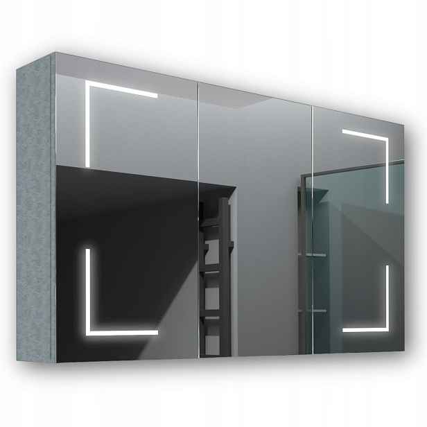 Dřevěná skříňka 120x70 Led zrcadlo Jupiter Beton