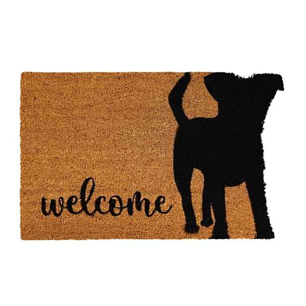 Rohožka Kokos Welcome Pes - na ven i na doma, 40x60, hnědá, chodba / předsíň, Trade Concept