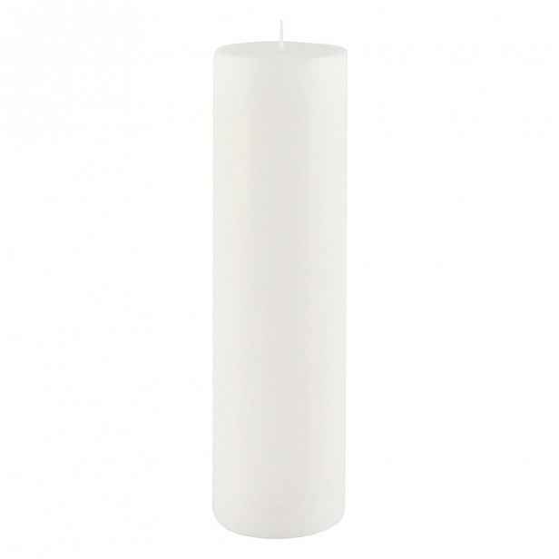 Bílá svíčka Ego Dekor Cylinder Pure, doba hoření 75 h