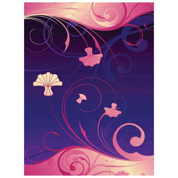 Fototapeta Květinový gradient abstrakce Růže levandule fuchsiová 184x254 lepidlo