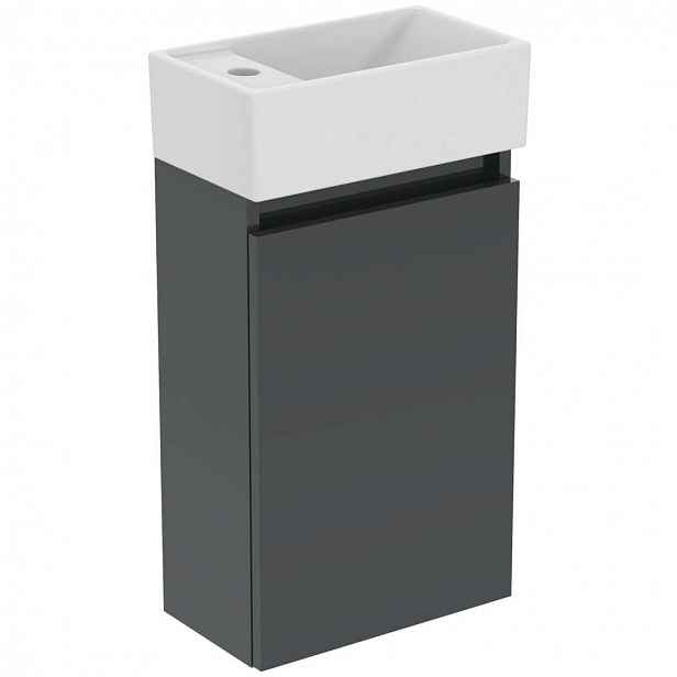 Ideal Standard Eurovit+ - Skříňka s umývátkem, 55x35x20 cm, 1 dvířka, tmavě šedá R0570TI