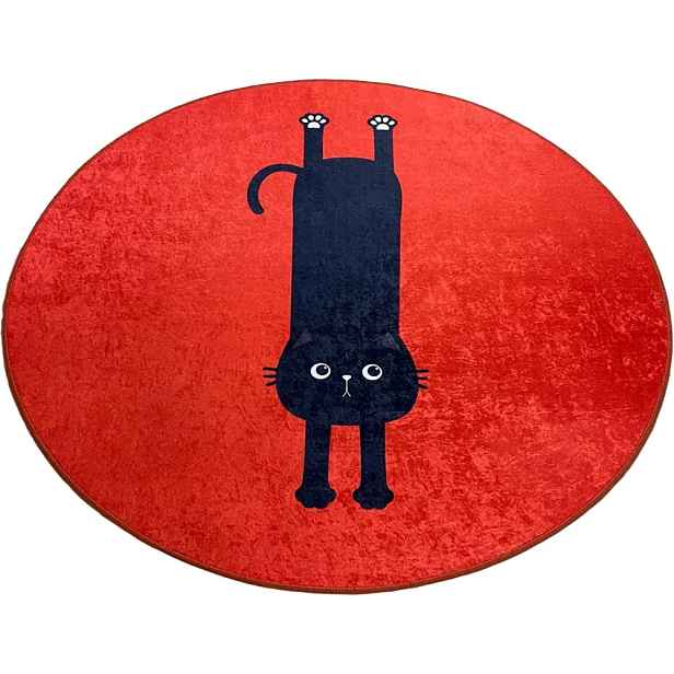 L'essentiel Koupelnový kobereček KITTY 100 cm červený