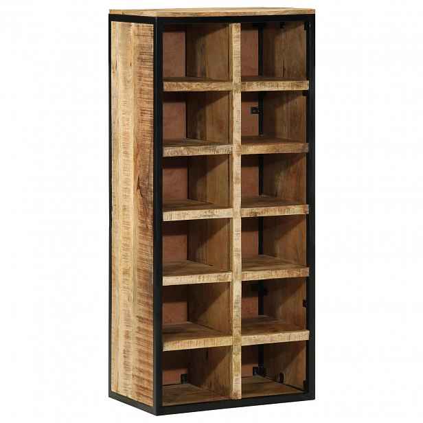 vidaXL Skříň na obuv 50 x 30 x 110 cm Masivní mangové dřevo Hnědá
