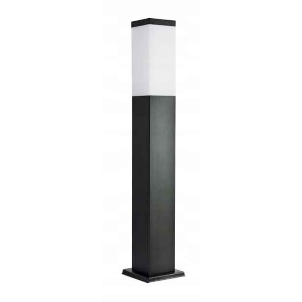 Zahradní sloupek 65 cm E27 černý IP44 čtvercový ocel Inox Su-ma
