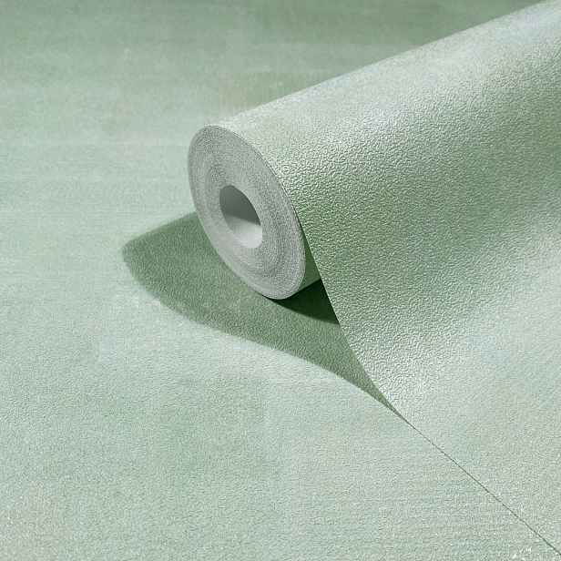 Zelená Tapeta S Efektem Betonu, Přetíratelná Vinylem Na Flizelině Tapety