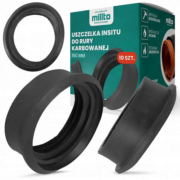 10 x Těsnění Insitu Trubky 160 mm Vložka pro kanalizaci studní G Gq