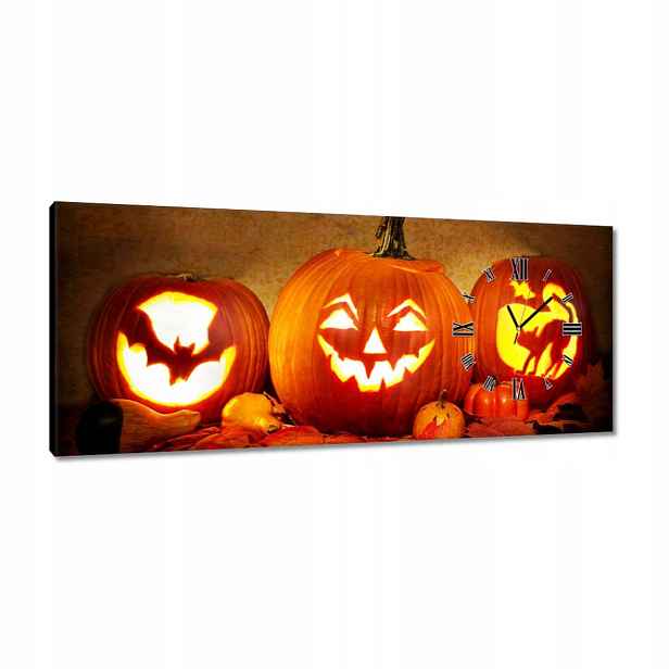Hodiny 100x40 Halloween Dýně