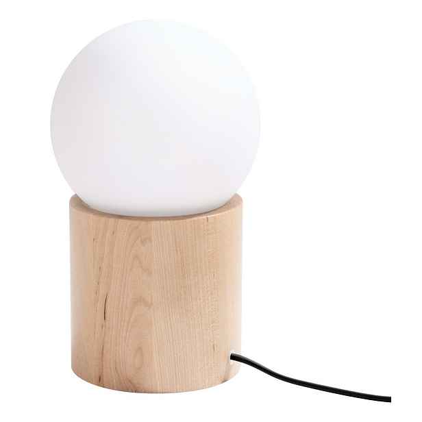 Bílá/v přírodní barvě stolní lampa se skleněným stínidlem (výška 21 cm) Surtur – Sollux
