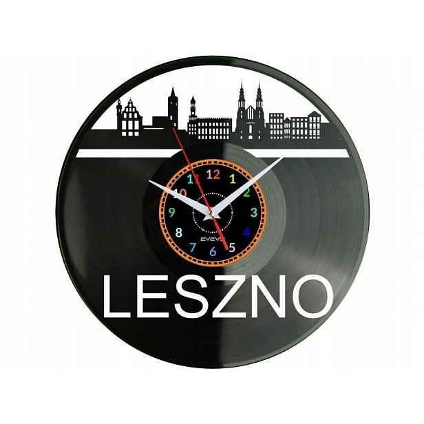 Leszno Město Polsko Nástěnné hodiny Vinylová deska Moderní dekorativní