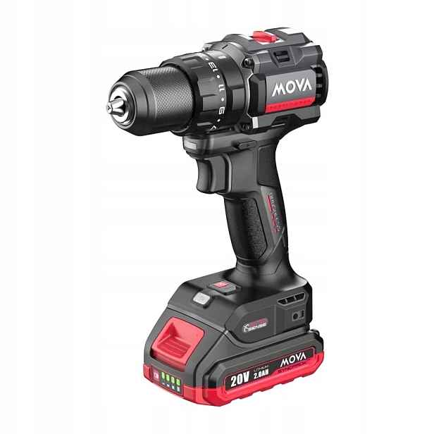Příklepová vrtačka bezkartáčová Mova PD80IK 20V 80Nm (baterie a nabíječka)