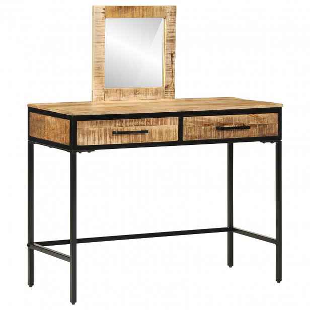 vidaXL Kosmetický stůl se zásuvkou s úložištěm Hnědá 100 x 40 x 120 cm