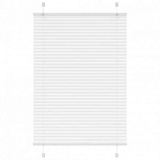 vidaXL Plisovaná roleta bílá 85x150 cm Šířka látky 84,4 cm Polyester