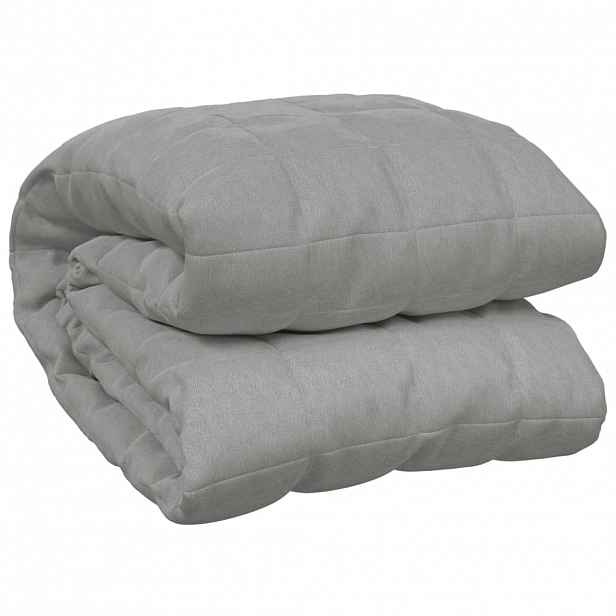 vidaXL Zátěžová deka šedá 220 x 240 cm 11 kg textil