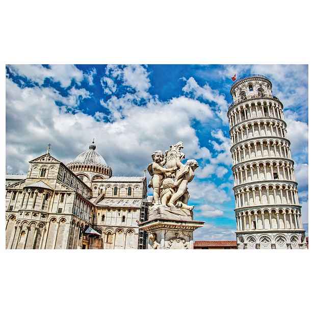 Vliesová fototapeta Pisa Italská architektura Bílé nebe 208x146 lepidlo