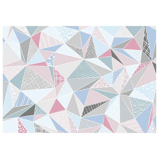 Tapeta Trojúhelníková mozaika geometrie abstrakce pastelová vinylová 368x254 lepidlo