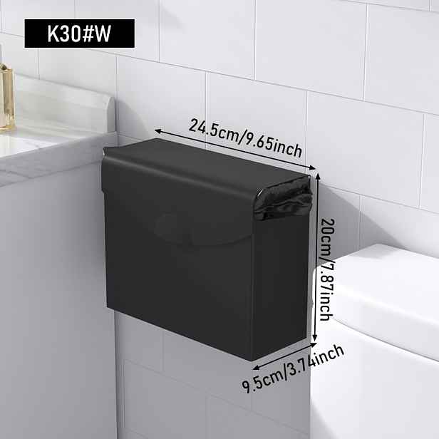 TEMU Závěsný odpadkový koš bez vrtání, kompaktní nástěnný odpadkový koš, vyrobený z odolného materiálu, snadno se instaluje a čistí, ideální pro