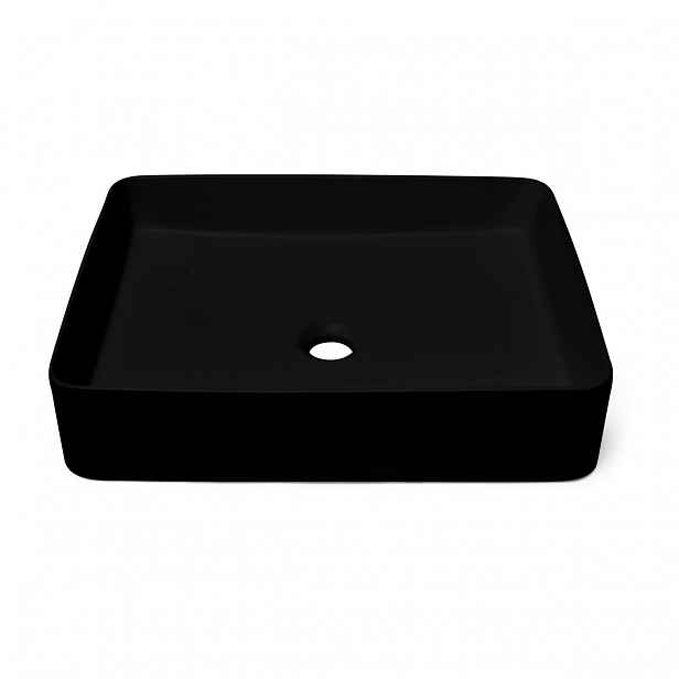 Umyvadlo na desku Swiss Aqua Technologies Infinitio 50x40 cm černá mat bez přepadu SATINF5040BKM
