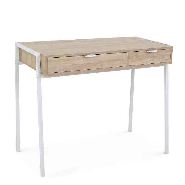 Ak furniture Psací stůl Zentia 100 cm bílý/dub Sonoma